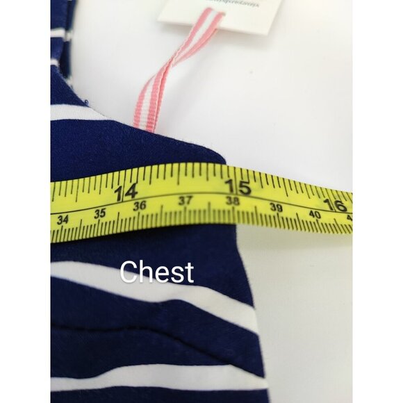 Vineyard Vines Girls Break Stripe Blue 100% Cotton Shift Tunic Dress Size 10 - Picture 7 of 10